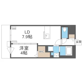 1LDKの間取り画像