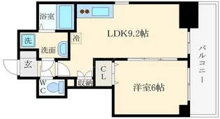 1LDKの間取り画像