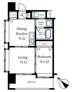 ネストピア平尾駅前【10階】の間取り