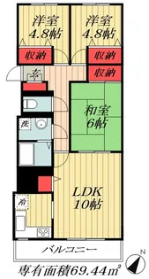 千葉県市川市南行徳2【マンション】の間取り