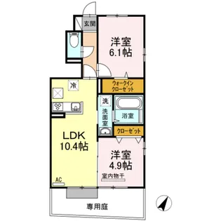 岡山県岡山市南区福島1【アパート】の間取り