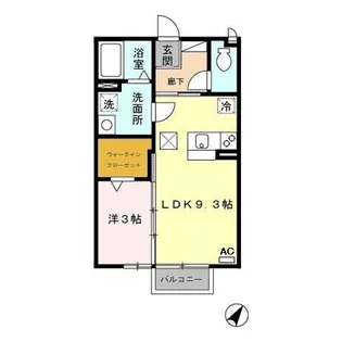 ハッピーライト B棟【1階】の間取り