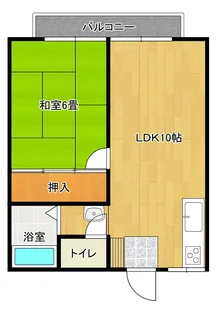 ハイツ筒尾A棟【1階】の間取り