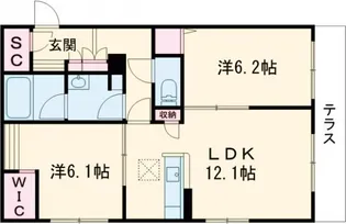 ShaMaison LEA LEA OHANA B【1階】の間取り