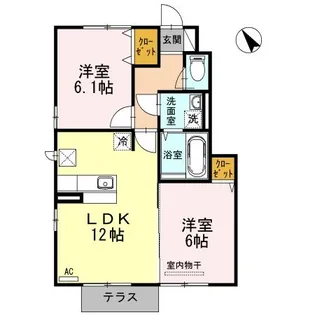 Dーroom白石【1階】の間取り