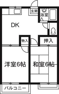 アカギ第三ハイツ【1階】の間取り