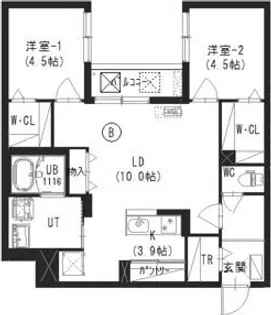新築) クレスト豊平公園 豊平6-10【1階】の間取り