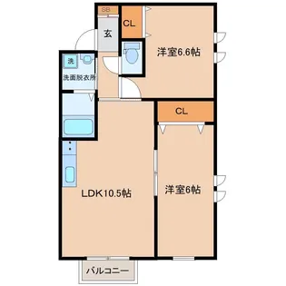 クレアフォーチュン鶴ケ谷【1階】の間取り