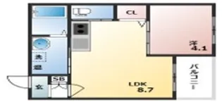 GRANDIR三津屋中【3階】の間取り
