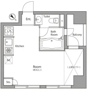 ローズハウス麻布十番【6階】の間取り