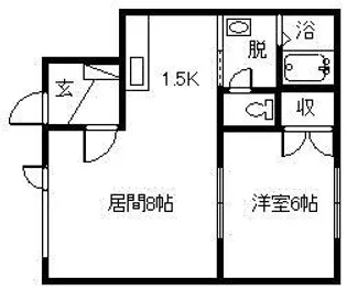 アイリス1・7【1階】の間取り