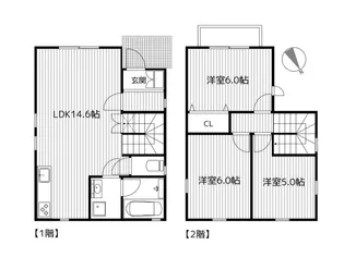 神奈川県横浜市鶴見区駒岡4【一戸建】の間取り