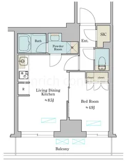 東京都目黒区大橋2【マンション】の間取り