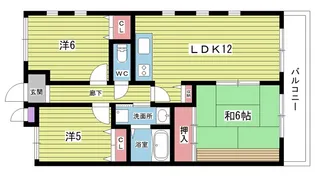 大阪府豊中市北条町4【マンション】の間取り