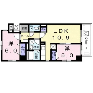 東京都江東区毛利2【マンション】の間取り