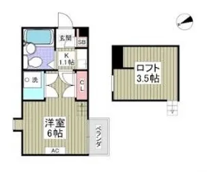 フジパレス行田壱番館【1階】の間取り