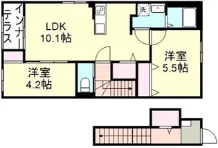 メゾン・ド・コローレ【2階】の間取り