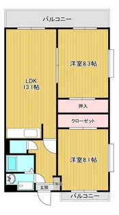 イタールK杉元1【5階】の間取り