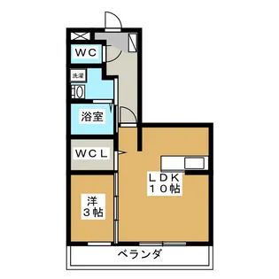 ルーヴル三橋A【2階】の間取り