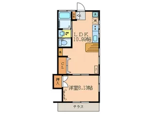 公園通り1号館わんわん【1階】の間取り