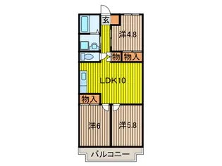 グランドカーサ武蔵野【2階】の間取り