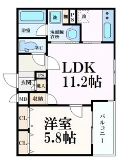 ヴァンベール御苑前【2階】の間取り