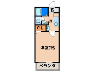 クオーレ野間2号館【2階】の間取り