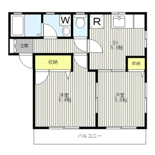 シティハウスシマムラB【2階】の間取り