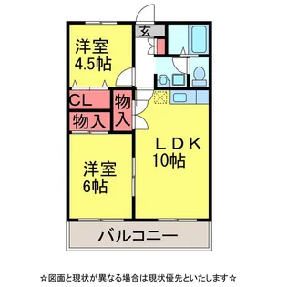 モナミヴィレッジ富里【3階】の間取り