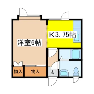 ヴィレッジ芦野【1階】の間取り