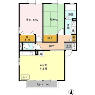 ラフィーネ結崎 B棟【2階】の間取り