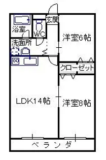 正気屋ハイツB【3階】の間取り