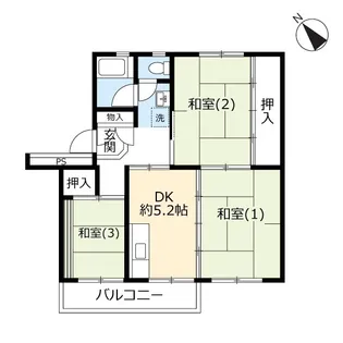 UR西上尾第二【5階】の間取り