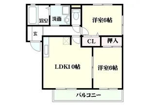 ピジョンハイツ【2階】の間取り