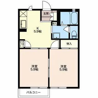 サクラハイツA【2階】の間取り