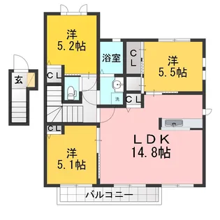 グランドアース【2階】の間取り