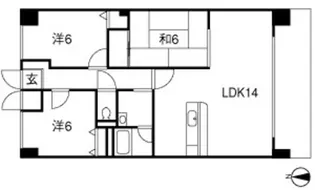 ハイコーポ南千田【2階】の間取り