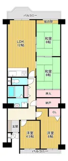 グリーンタウン香里ケ丘【14階】の間取り