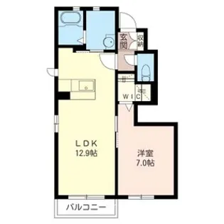 ブルースカイコートB【1階】の間取り