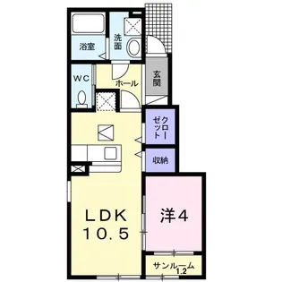 モデルノ ドマーニIII【1階】の間取り