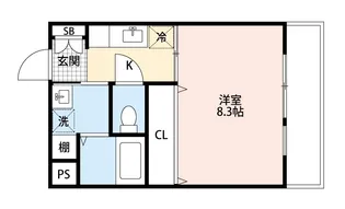 ポン・ドゥ・ボナールII【2階】の間取り