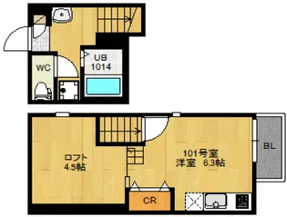 RIZEST長町【1階】の間取り