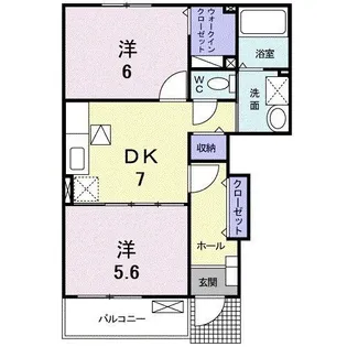 ミドル オオタ A【1階】の間取り