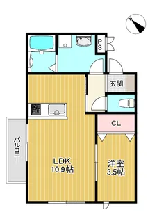 Cherry Blossom川原町【3階】の間取り