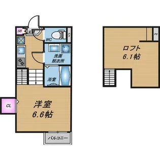 リヴェール東淀川【2階】の間取り