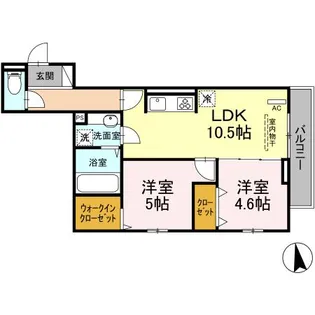 オーヴェスト深大寺【3階】の間取り
