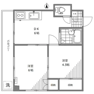 メゾンディ松山【4階】の間取り