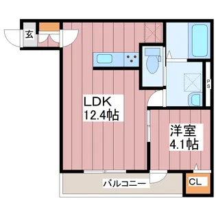 ブランノワール南仙台【2階】の間取り