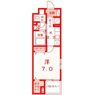 カインドハート西海岸【3階】の間取り