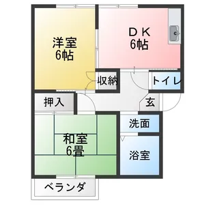 サンリバIIA・B【1階】の間取り
